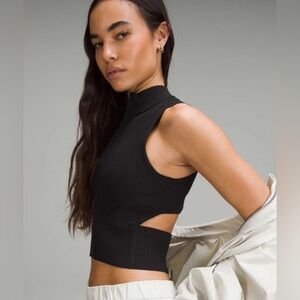 NWT Lululemon Open Back Half-Zip Sweater in Black